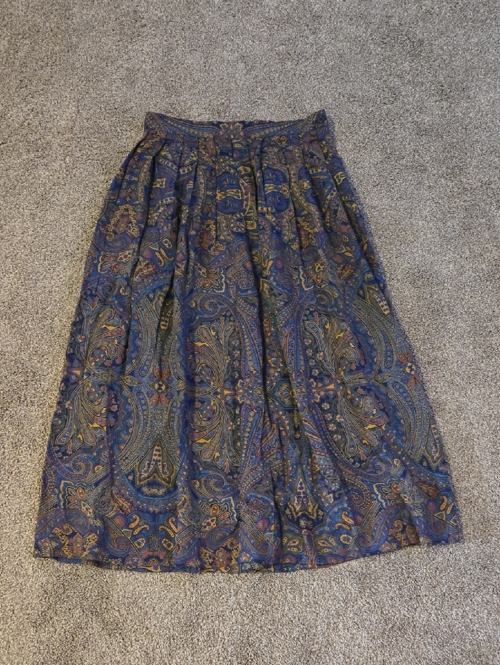 Talbots Paisley Midi Skirt